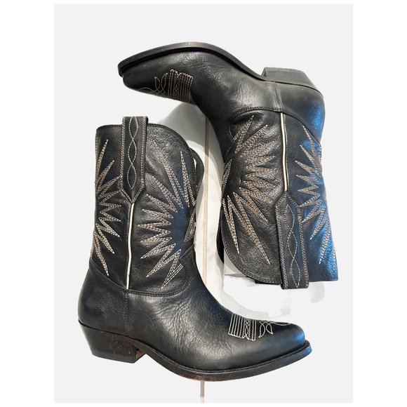 GOLDEN GOOSE Black Wish Star boots Sz 7 - Picture 3 of 9
